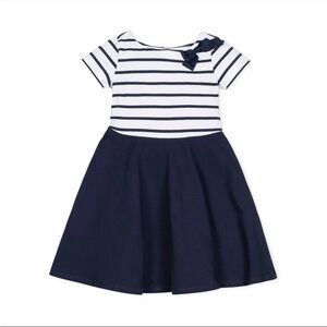 Stylish Striped Kids Dress with Bow Accent